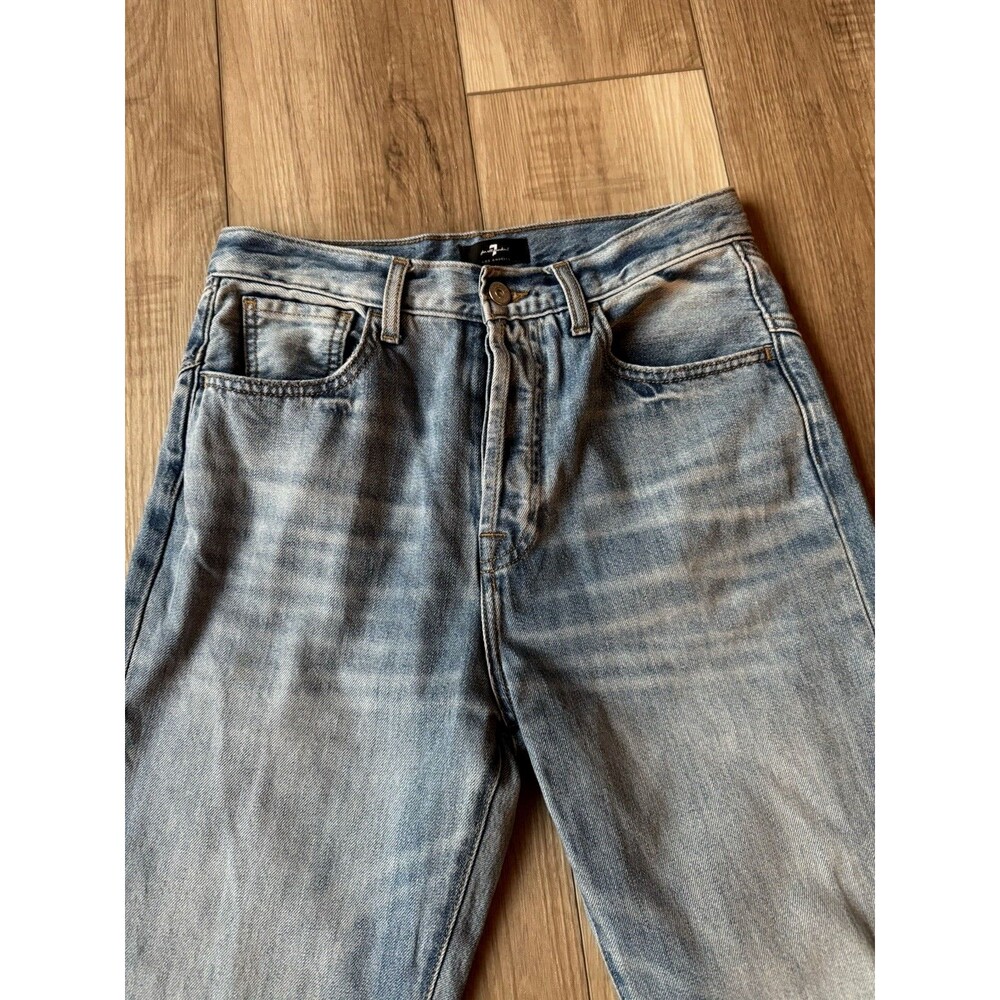 7 For All Mankind Womens Star Panel Easy Straight Button Fly Jeans Blue Size 27 - Picture 5 of 14